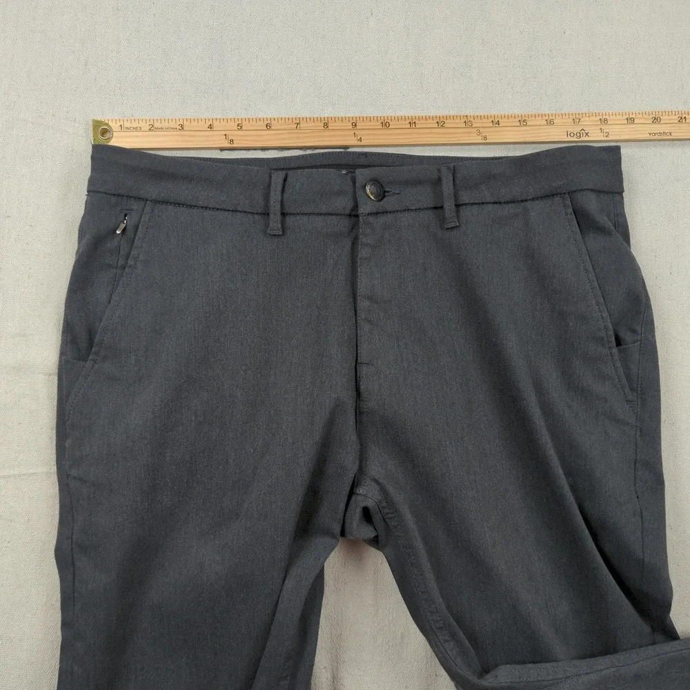 Du/er Pants Mens 38x32 Gray Smart Stretch Slim Trouser